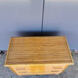 Rattan chest of drawers from the 50s