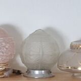 Table lamp in pink Clichy glass
