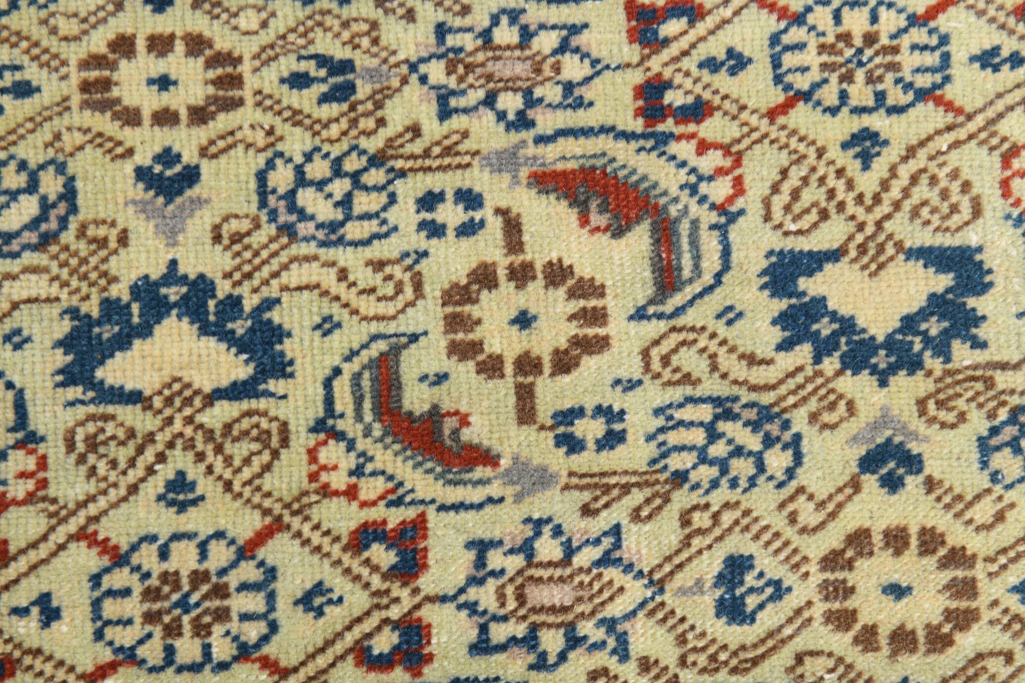 8x11 Vintage Large Blue & Cream Persian Rug, 240x351Cm
