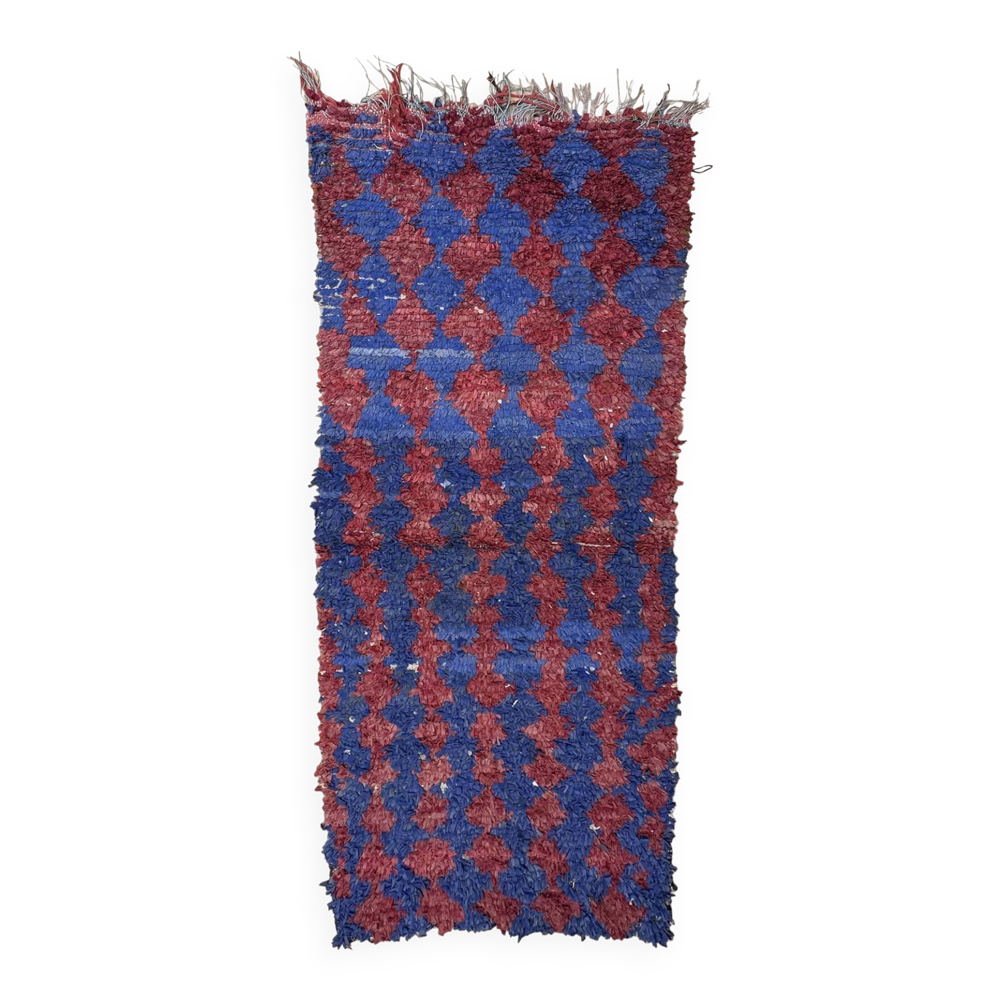 Colorful Boucherouite Moroccan rug - 98 x 230 cm