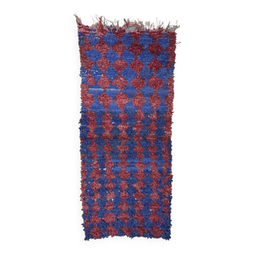 Colorful Boucherouite Moroccan rug - 98 x 230 cm