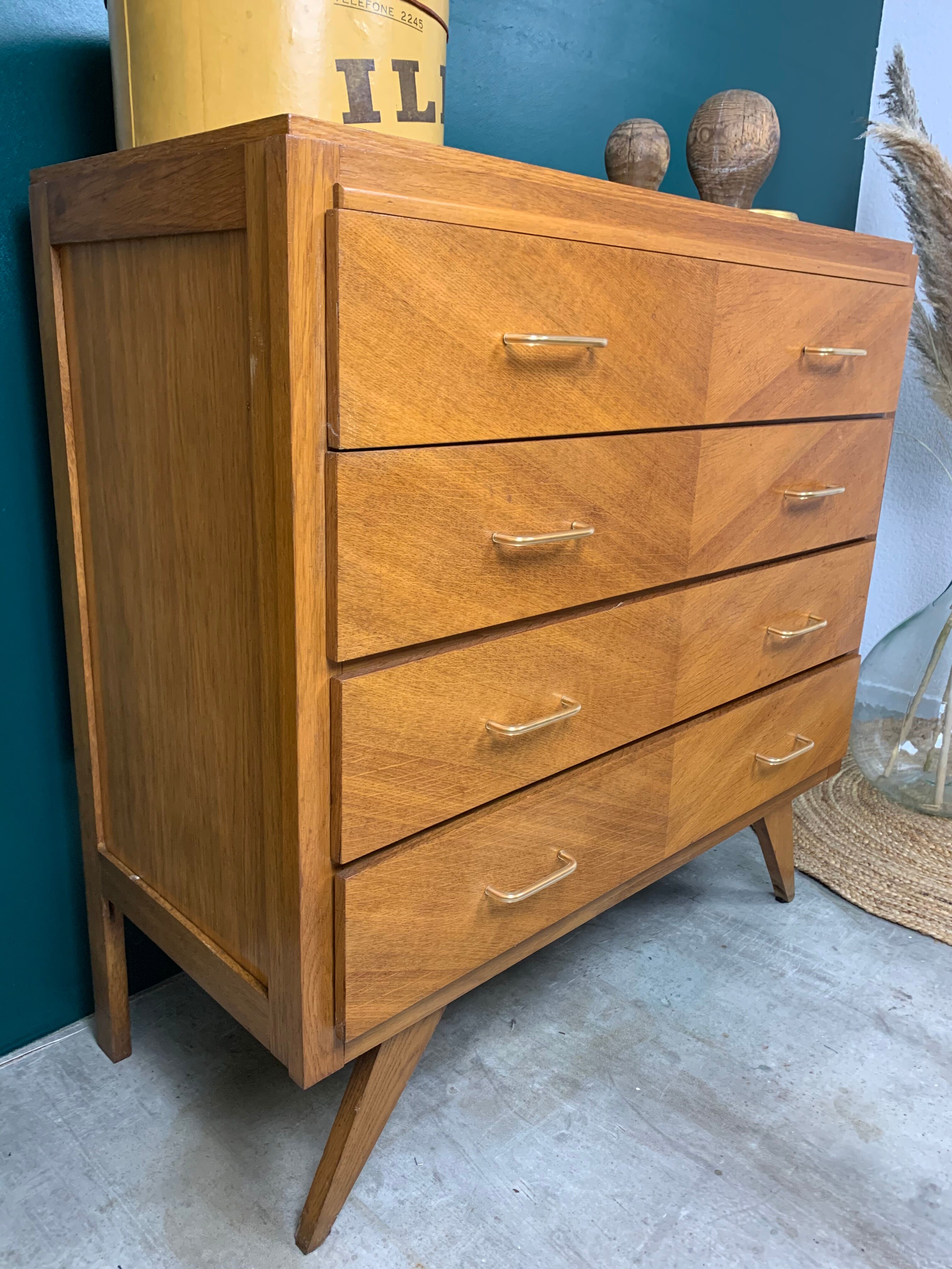Dresser with vintage compass feet