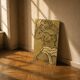 Vintage style figurative painting in expressionist style on canvas.
