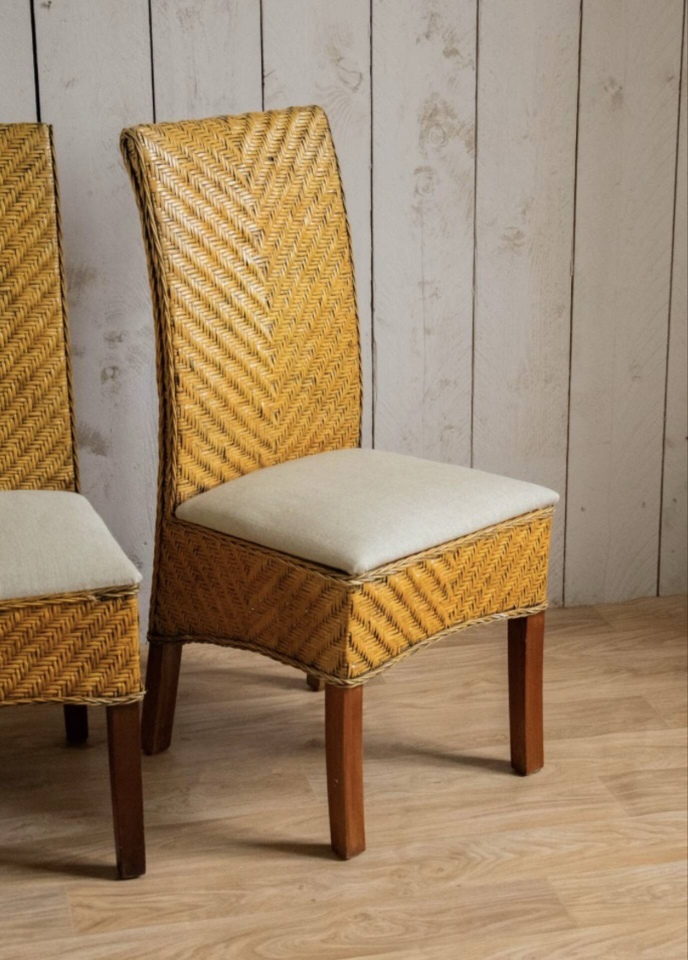 Paire de chaises en rotin