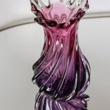 Purple blown glass vase