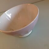Purple and white ribbed bowl / vintage 50s-60s