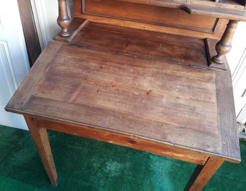 Slope desk with sorter, drawers, storage locker