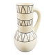 Vase with geometric pattern handles