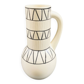 Vase with geometric pattern handles