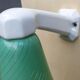 Wall light swan collar green glass Art Deco