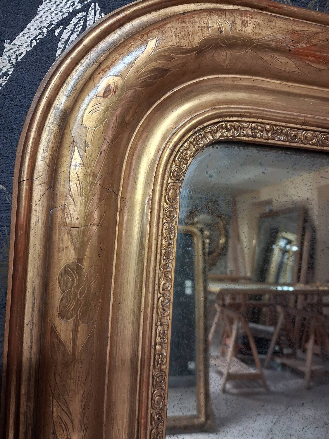 Louis Philippe period mirror 132 x 97