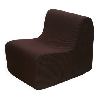 Chair, foam and velvet. Circa 1970