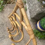 Rattan coat rack from the 70s