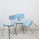 Chaises en formica à pieds eiffel