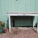 White farm table patinated