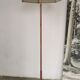 Scandinavian floor lamp 1960, wood and brass