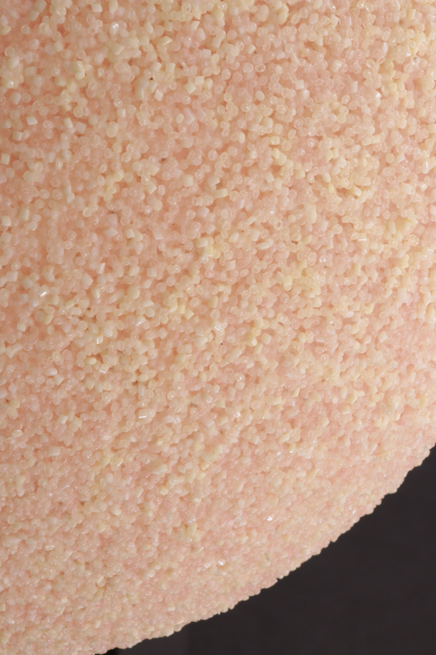 Vintage Cream Sugar Ball Hanging Lamp 1960s