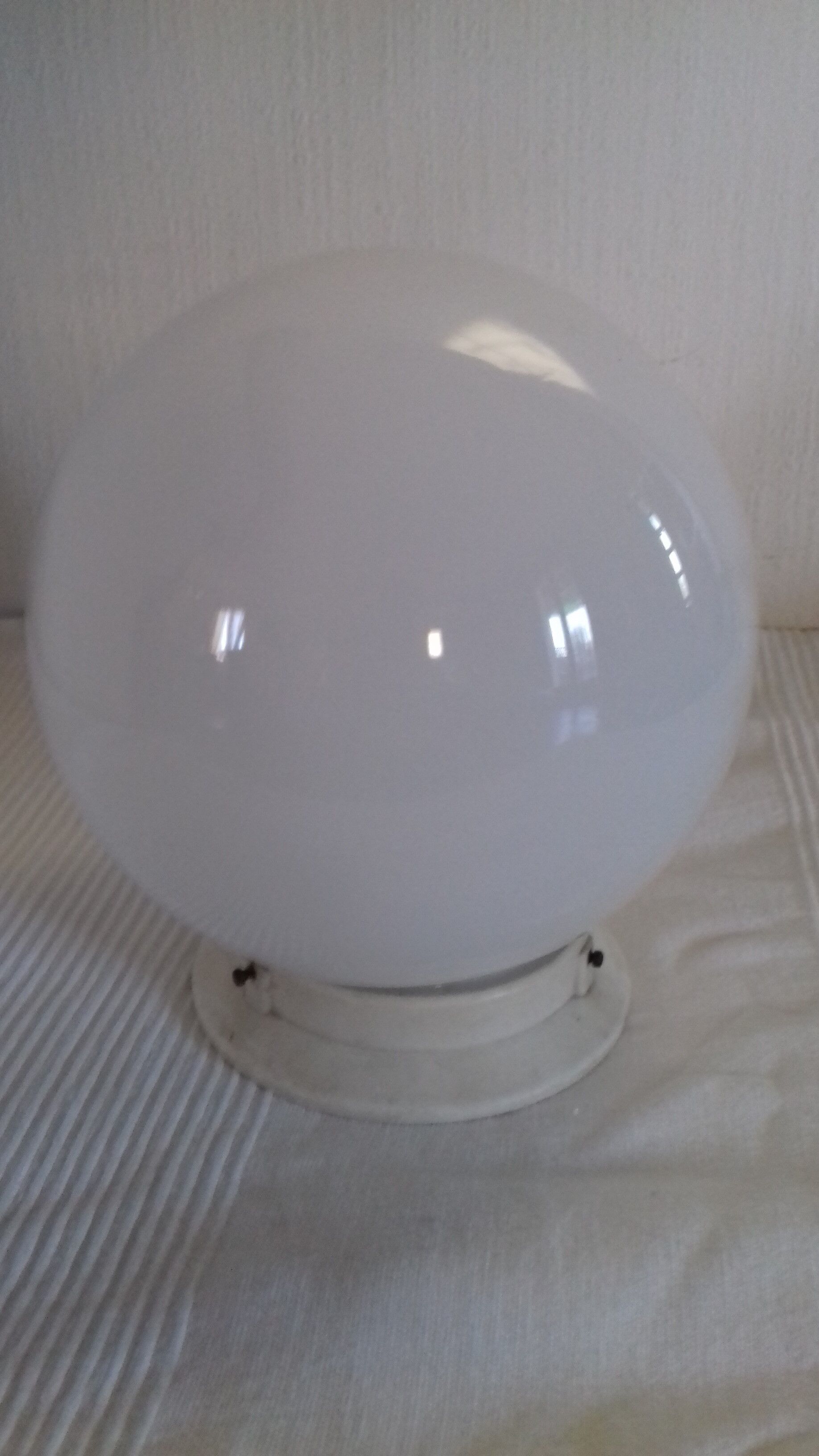 White opaline ball ceiling light