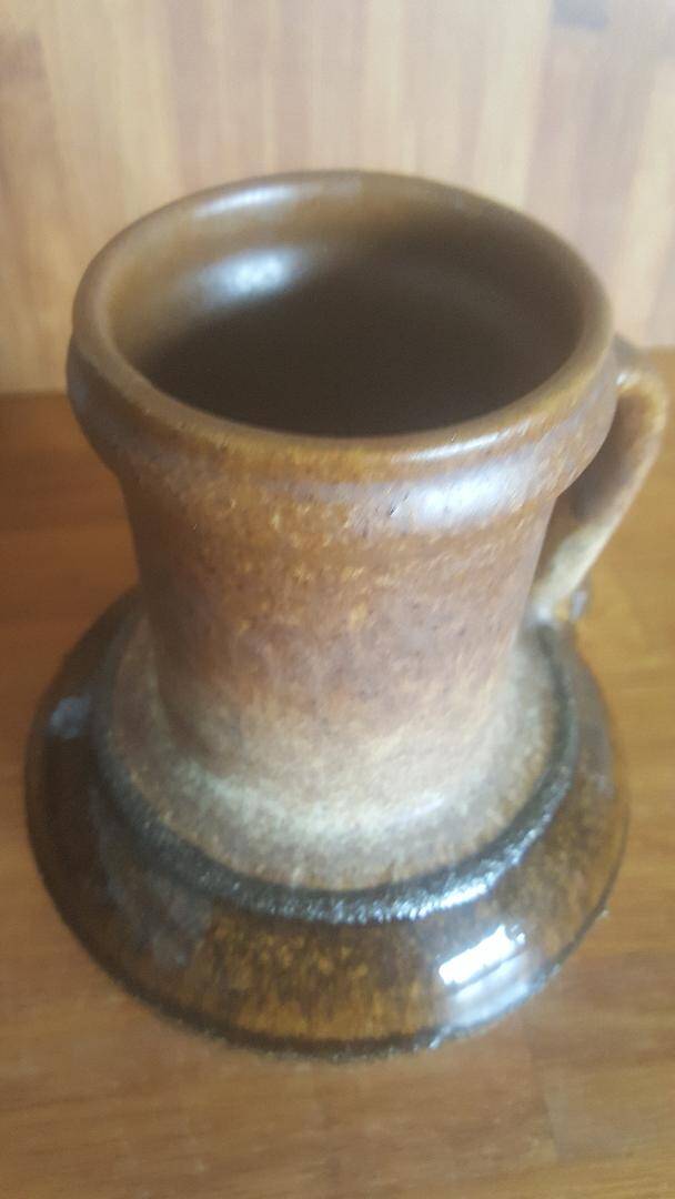 Vintage Strehla Germany Vase Brown