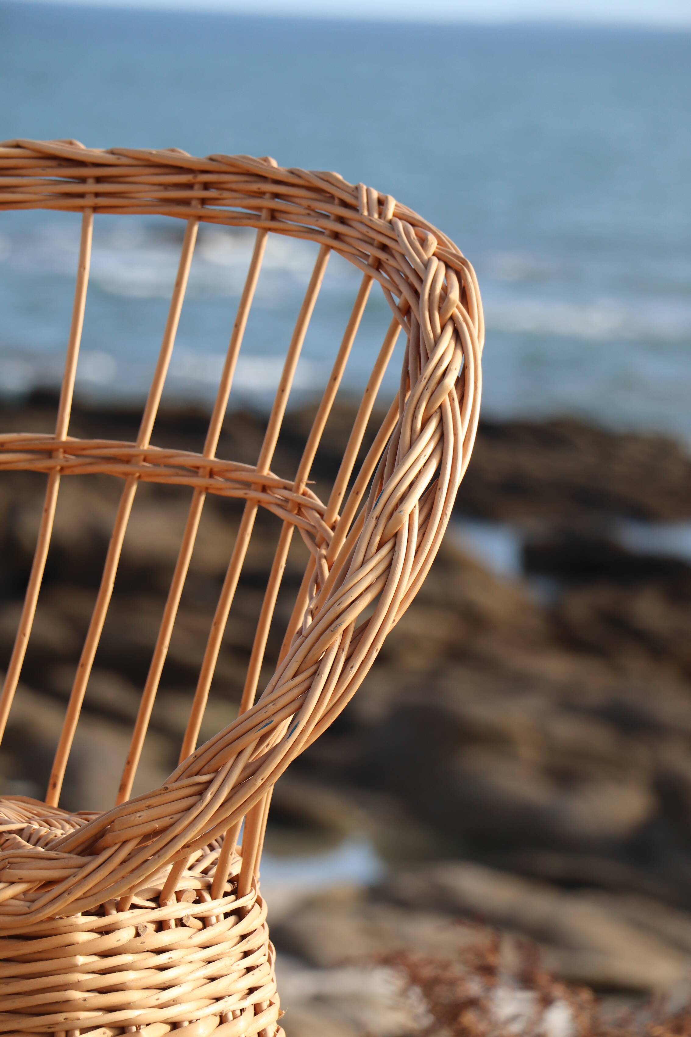 Pair of wicker armchairs, France, 20th century