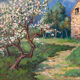 Oil on panel "Old farmhouse", High Vallespir, Provence