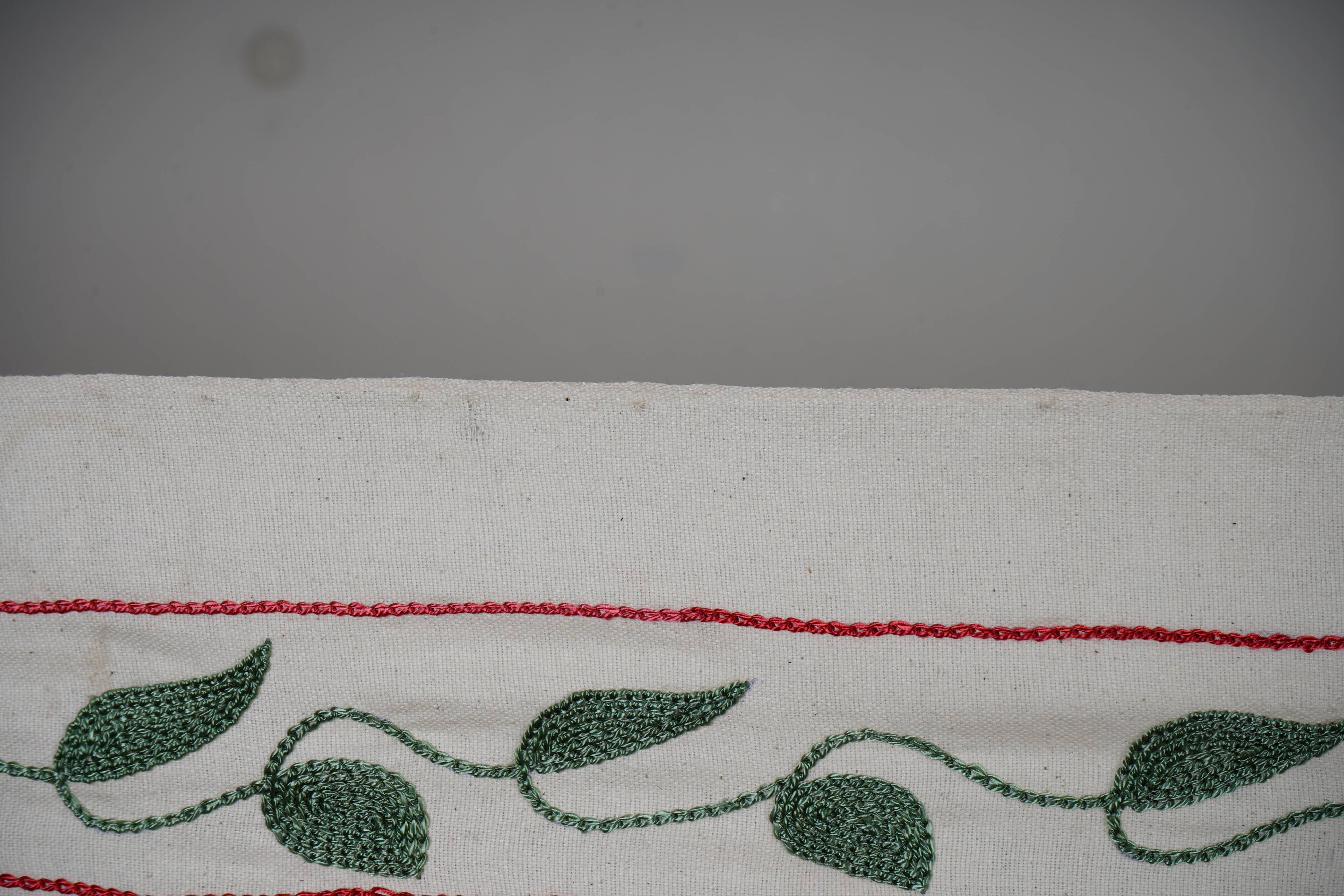 Hand-knotted rug, vintage Turkish rug 50x178 cm