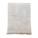 Moroccan Berber carpet blessed ouarain ecru plain with engraved diamonds 300x207cm