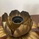 Pair of vintage gold metal flower wall lights