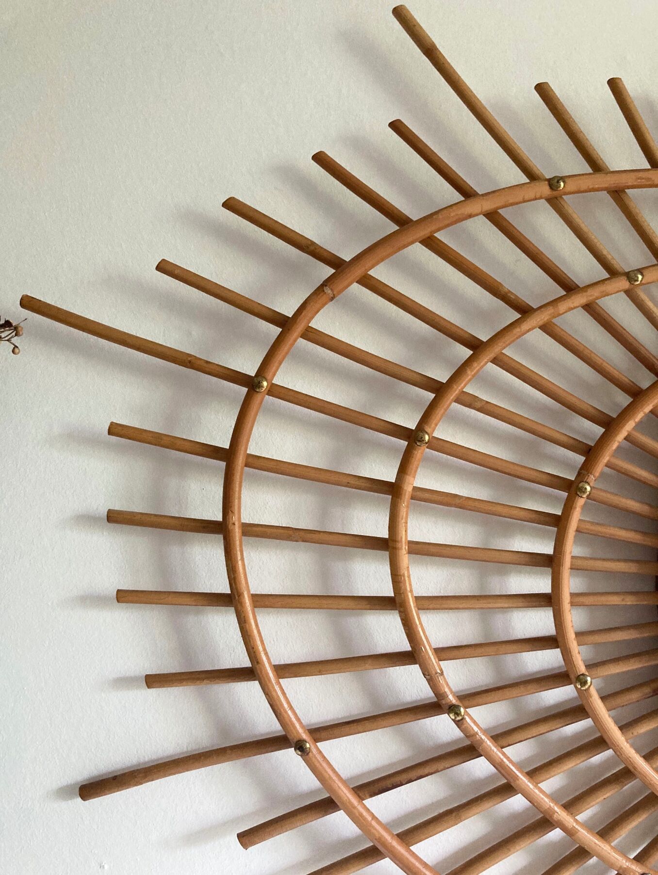 Vintage ortf rattan mirror