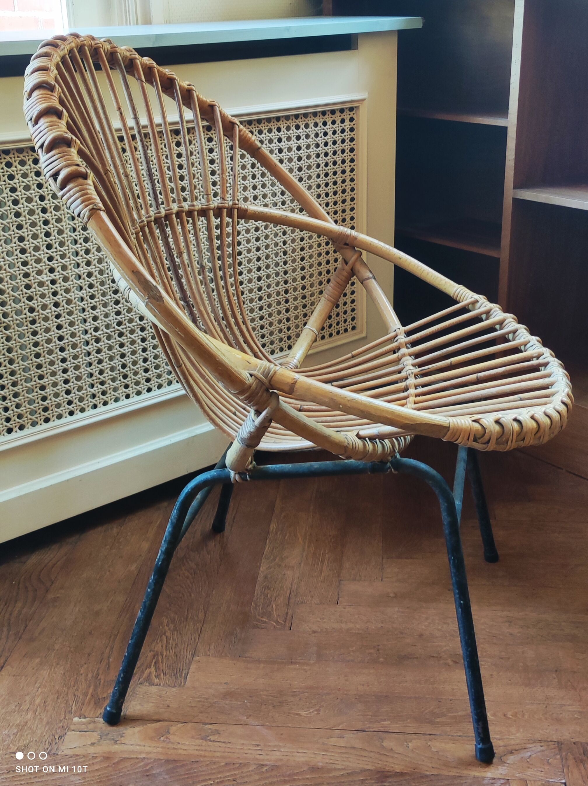 Vintage rattan armchair