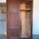 Armoire bois portes coulissantes, armoire bois, meuble de rangement vintage