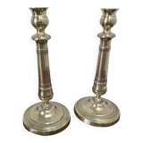 Antique pair of brass candlesticks