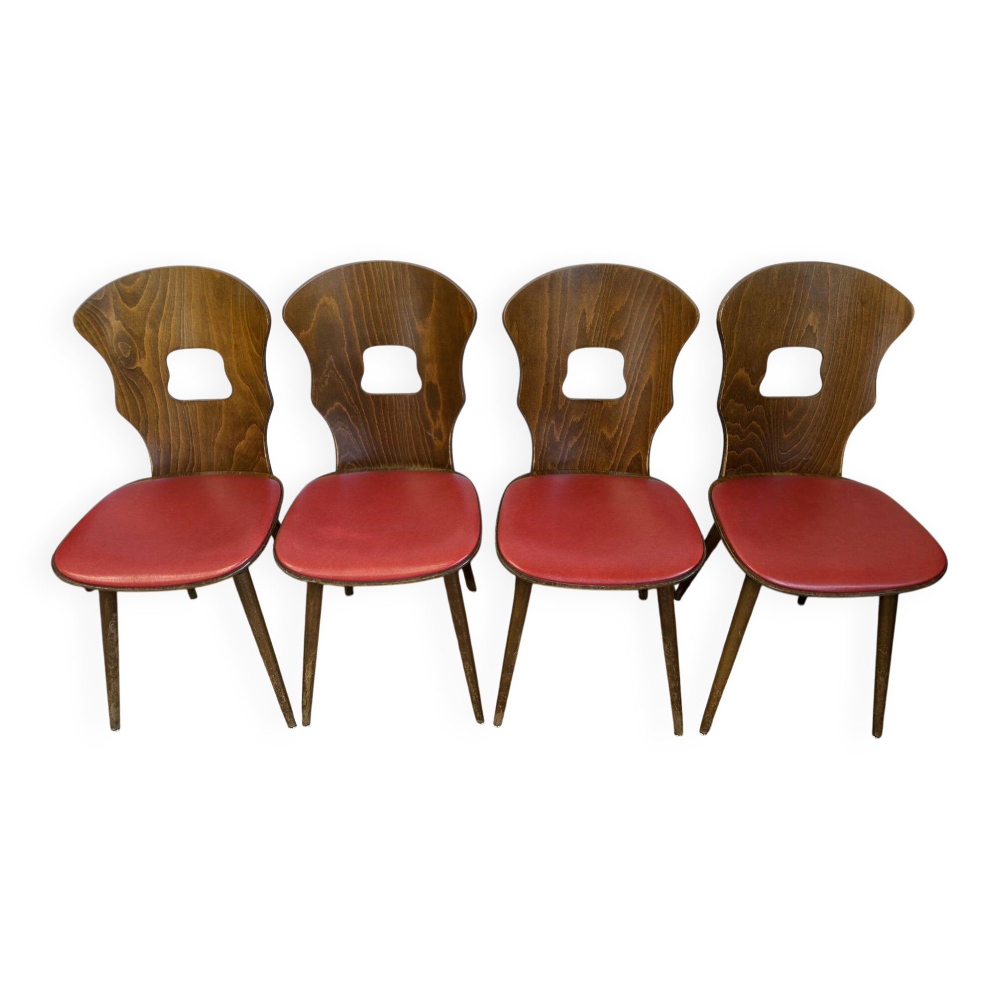Suite de 4 chaises Baumann modèle “Gentiane” – années 60/70