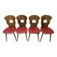 Suite de 4 chaises Baumann modèle “Gentiane” – années 60/70