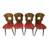 Suite de 4 chaises Baumann modèle “Gentiane” – années 60/70
