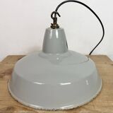 Industrial Grey Enamel Factory Pendant Lamp from Thorlux, 1960s