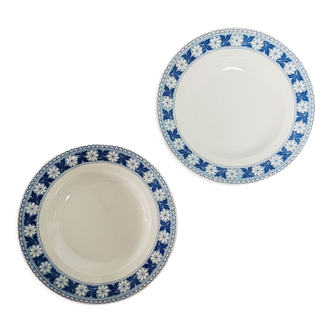 Lot de 2 assiettes creuses Sarreguemines U&C décor Nancy