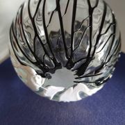 Spherical vase in glass and glass paste, circa 1970