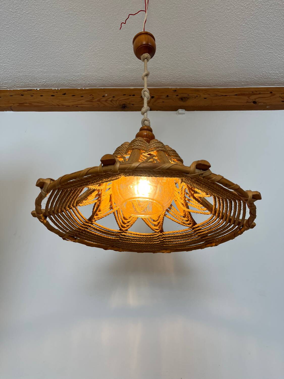 70s rope and rattan suspension