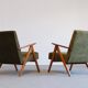 Mid Century Easy Chair Model B - 310 Var in Forest Green Velvet