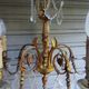 Antique gilded bronze and crystal chandelier with 5 lights / working condition l. gau?
