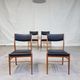 Vtg Set Of 4 Mid Century Dining Chairs Scandinavian Danish Design 60s 70s Retro