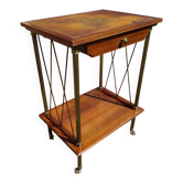 Neo-classical side table in wood and brass from the 1970s.