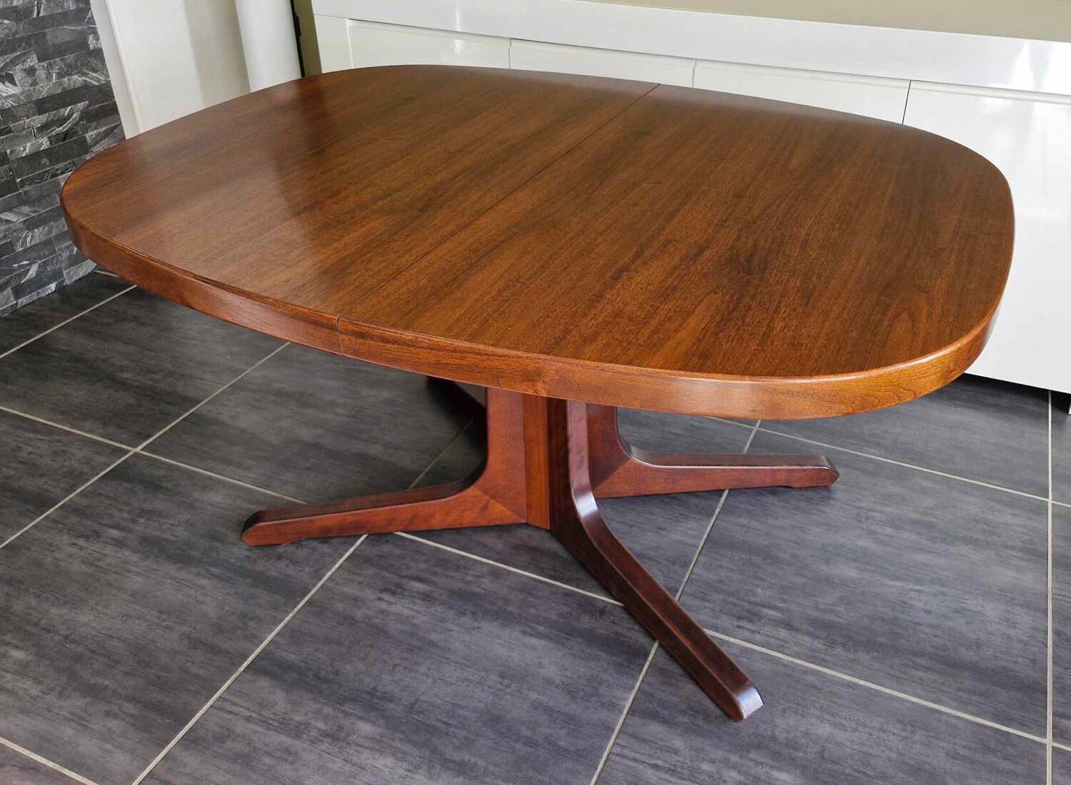 Vintage Baumann extendable teak table, 1970s