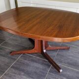 Table extensible vintage Baumann en teck, années 1970