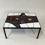 Table d'appoint en céramique par Paul Vermeire pour Perignem, années 1960.