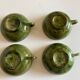 Set de 4 bols terre vernissée verte de Biot 1960