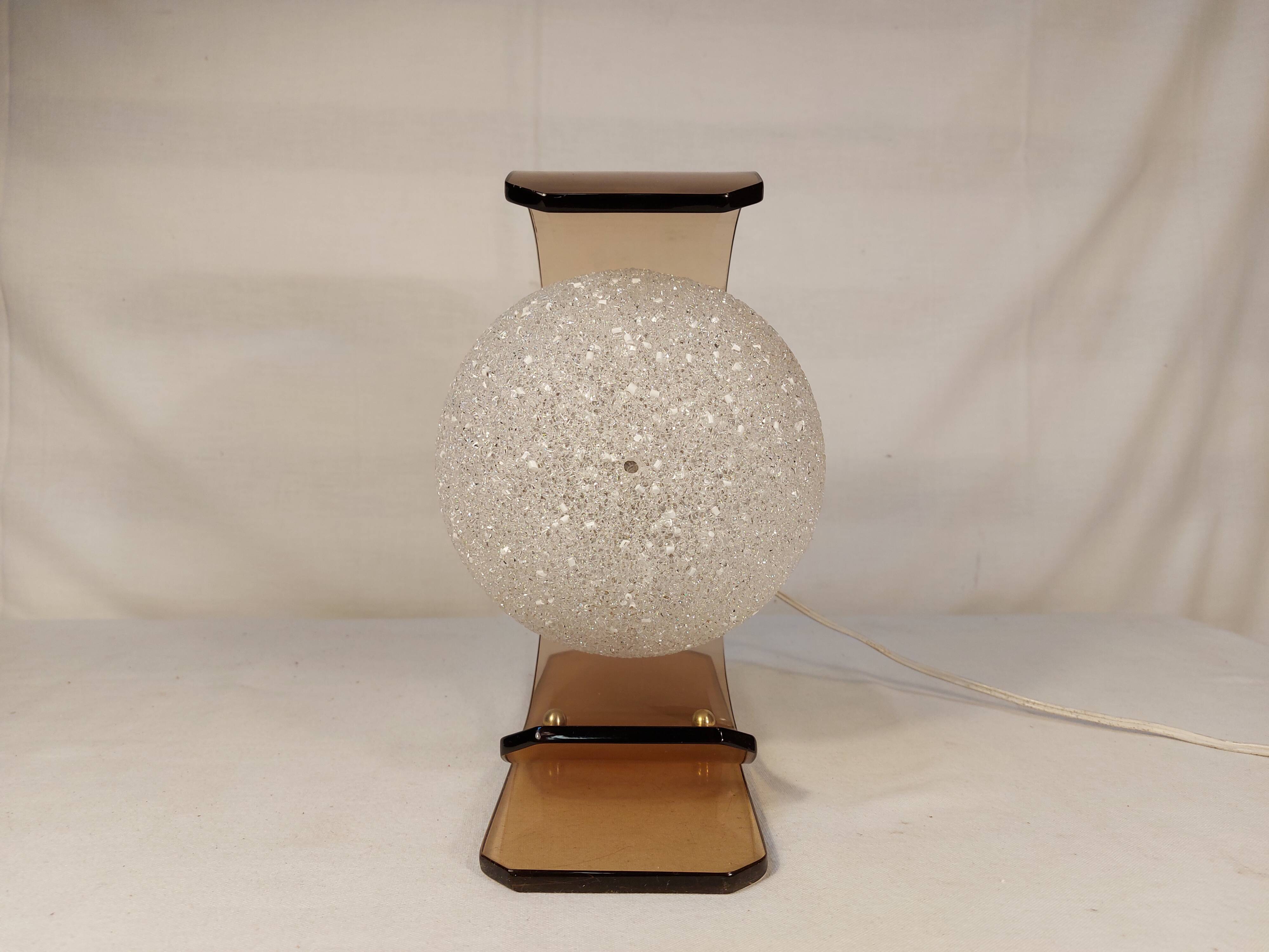 Vintage table lamp in plexiglass and Perspex