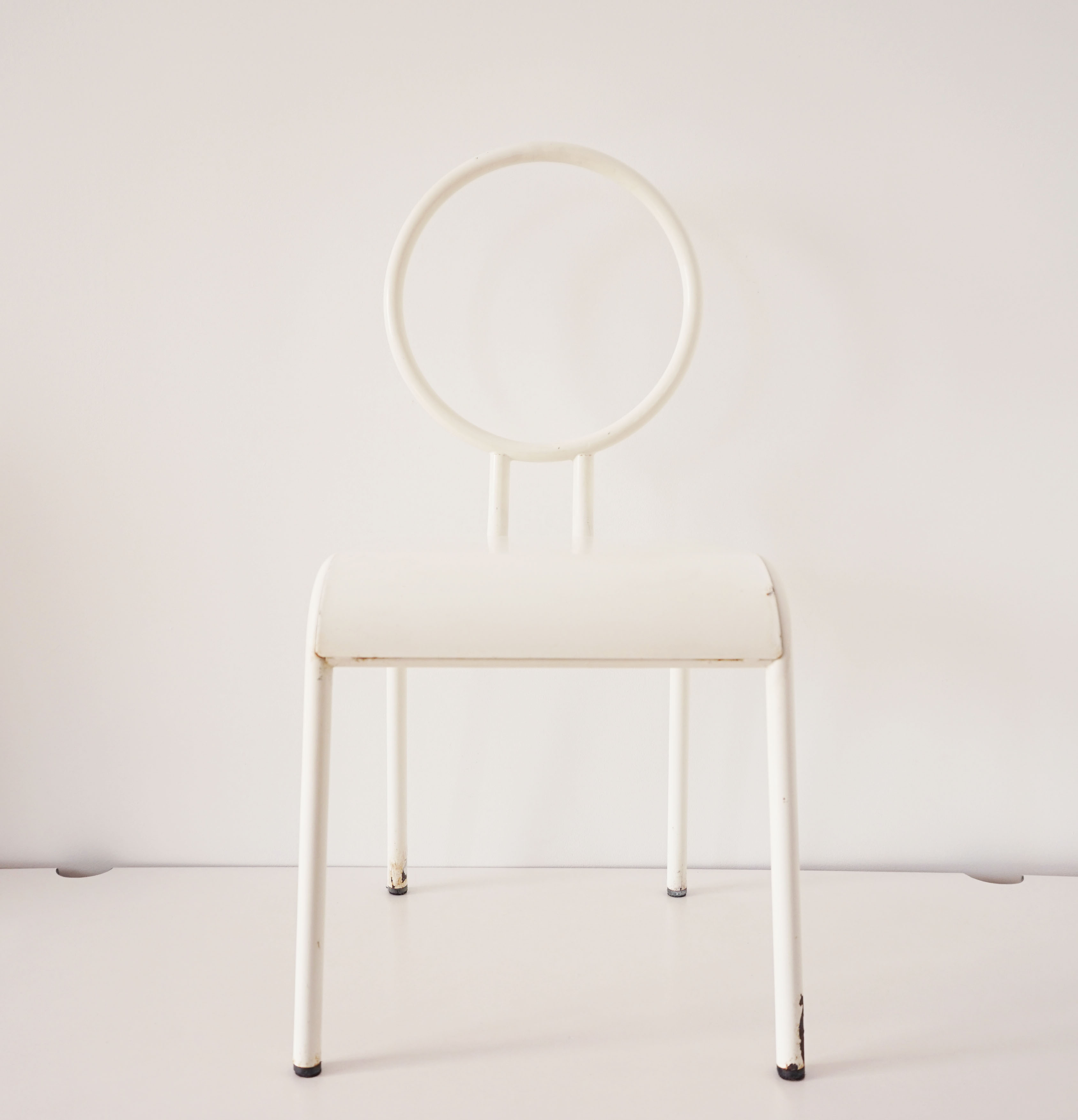 Vintage white metal children's chair