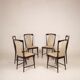 Osvaldo Borsani Mid Century Italian Mahogany Stained Dining Chairs for Arredamenti Borsani Varedo 1950